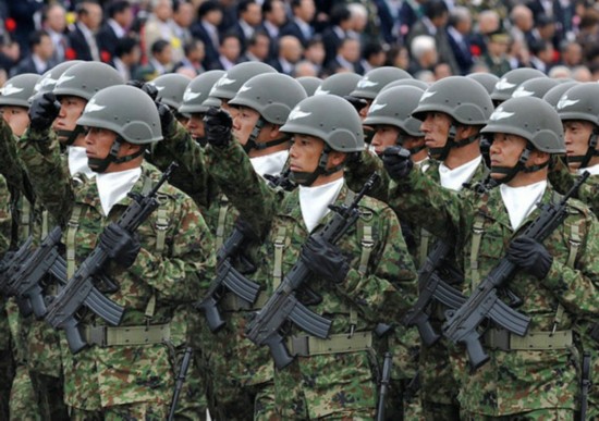 原文配圖：日本自衛(wèi)隊。